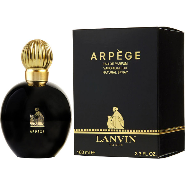 Arpège - Lanvin Eau De Parfum Spray 100 ML. Arpège Harmonie, raffinement, mélodie d'amour, élégance. Le flacon dessiné par Armand-Albert Rateau symbolise la culture Art Déco de l'époque. Paul Iribe décore cette boule noire et crée ce qui deviendra l'emblème de la marque. L'artiste stylise une photo datant de 1907 montrant Jeanne et sa fille allant au bal. Le nom vient de Marguerite elle-même qui l'ayant senti, prononça : On dirait un arpège. Arpège - Lanvin Eau De Parfum Spray 100 ML. Arpège Harmonie, raffinement, mélodie d'amour, élégance. Le flacon dessiné par Armand-Albert Rateau symbolise la culture Art Déco de l'époque. Paul Iribe décore cette boule noire et crée ce qui deviendra l'emblème de la marque. L'artiste stylise une photo datant de 1907 montrant Jeanne et sa fille allant au bal. Le nom vient de Marguerite elle-même qui l'ayant senti, prononça : On dirait un arpège.