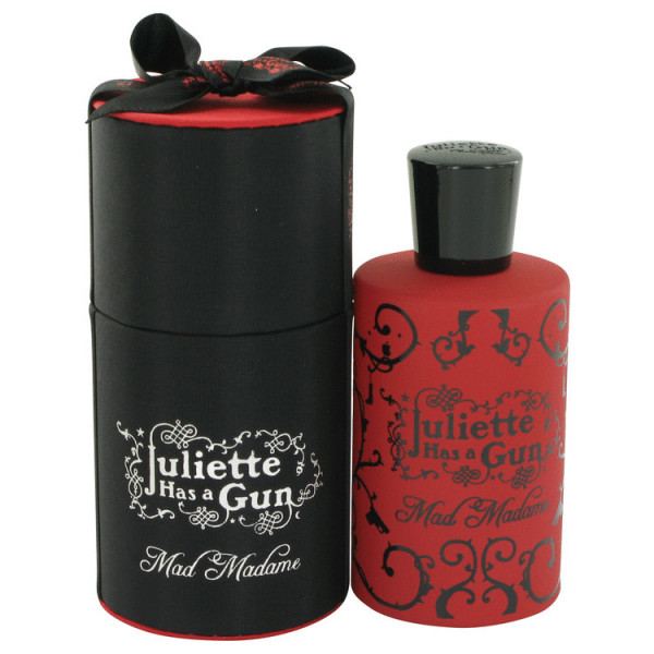 Mad Madame - Juliette Has A Gun Eau De Parfum Spray 100 ML. Un chypre vert dessiné autour de l'oxyde de rose, de l'Ambroxan et de l'Absolu Bourgeon de Cassis. Moderne, fusant, explosif, il affiche la couleur sans détours. Mad Madame a le chic pour faire parler d'elle. Et elle aime ça. Mad Madame - Juliette Has A Gun Eau De Parfum Spray 100 ML. Un chypre vert dessiné autour de l'oxyde de rose, de l'Ambroxan et de l'Absolu Bourgeon de Cassis. Moderne, fusant, explosif, il affiche la couleur sans détours. Mad Madame a le chic pour faire parler d'elle. Et elle aime ça.