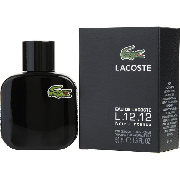 Eau de lacoste l.12.12 noir - lacoste eau de toilette spray 50 ml