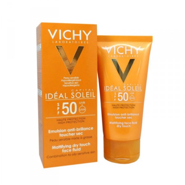 Protection Solaire Émulsion Toucher Sec Spf50+ Vichy Laboratoires Le Tube De 50ml
