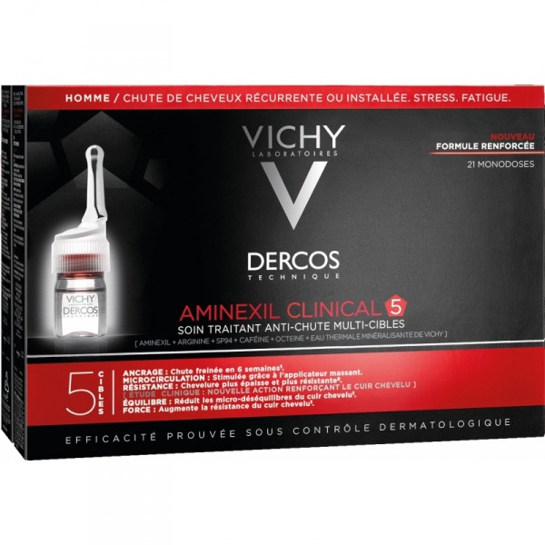 Dercos Technique Aminexil Clinical 5 - Vichy Soins capillaires 21 pcs