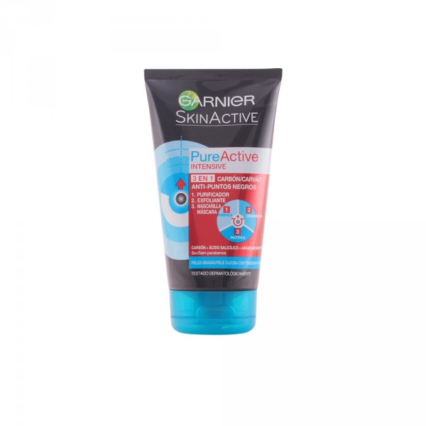PureActive 3en1 Charbon - Garnier Nettoyant - Démaquillant 150 ml