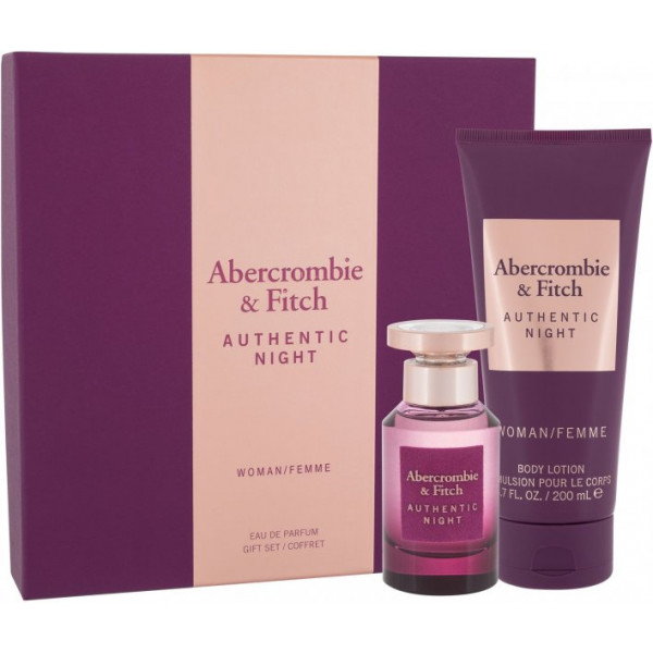 Authentic night femme - abercrombie & fitch coffret cadeau 50 ml