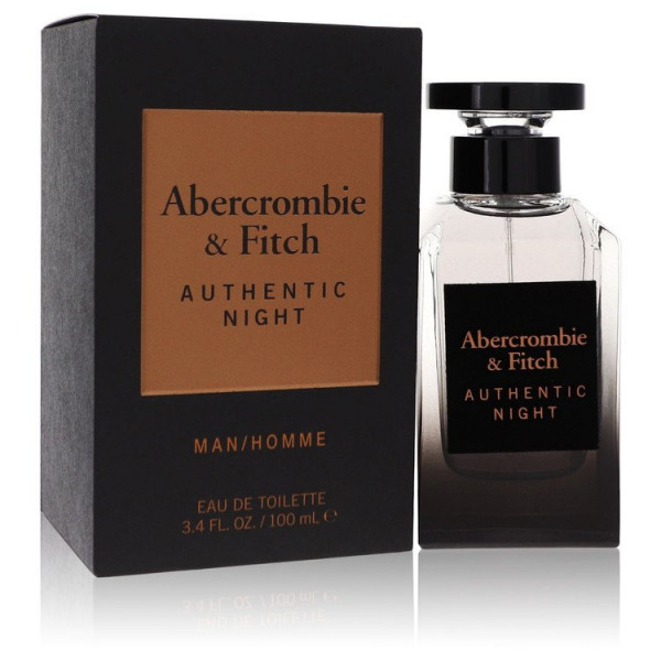 Authentic night homme - abercrombie & fitch eau de toilette spray 100 ml