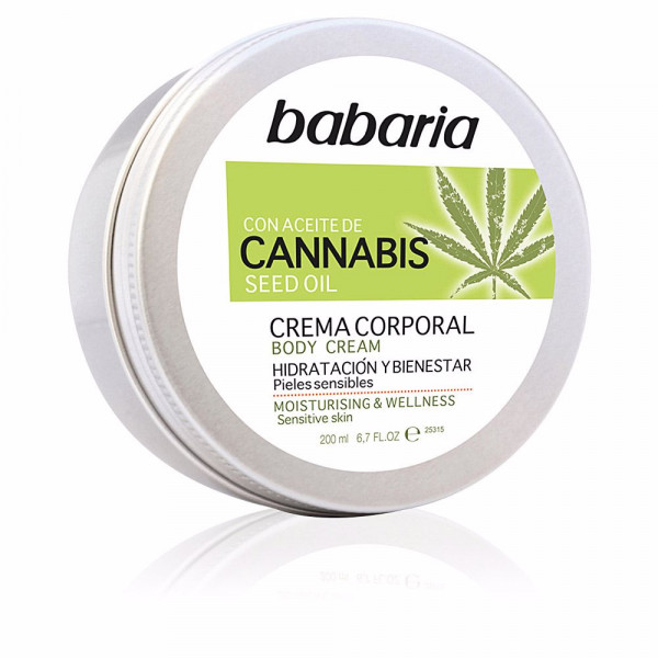 Cannabis seed Oil body Cream moisturising & wellness - Babaria Hydratant et nourrissant 200 ml