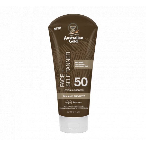 Face + self tanner Lotion sunscreen - Australian Gold Protection solaire 88 ml