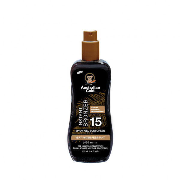 Spray gel sunscreen Instant bronzer - Australian Gold Protection solaire 100 ml