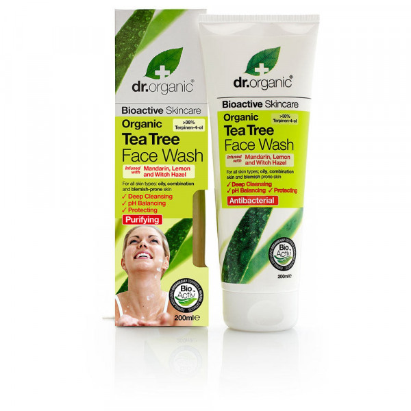 Bioactive Skincare Organic Tea Tree Face Wash - Dr. Organic Nettoyant - Démaquillant 200 ml