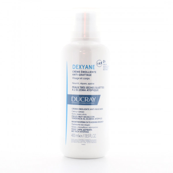 Dexyane Crème Émollient Anti-Grattage - Ducray Soin hydratant et nourrissant 400 ml