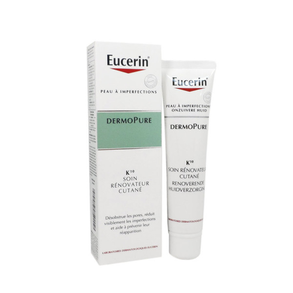 Dermopure k10 Soin rénovateur cutané - Eucerin Huile, lotion et crème corps 40 ml