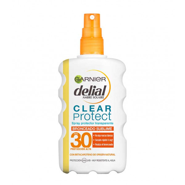 Delial ambre soleil Clear protect Spray protector transparente - Garnier Protection solaire 200 ml