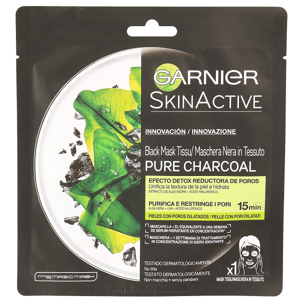 Skin Active Masque Pure Charcoal - Garnier Soin hydratant et nourrissant 1 pcs