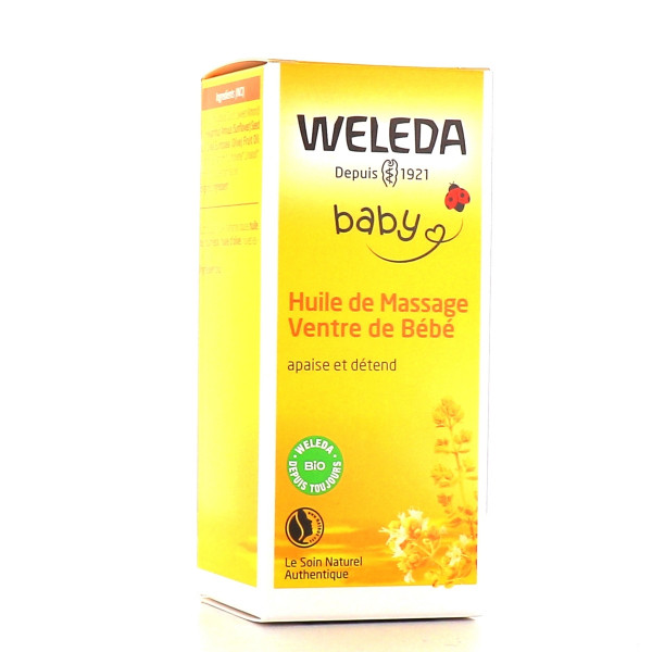 Baby Huile de Massage Ventre de Bébé - Weleda Huile, lotion et crème corps 50 ml