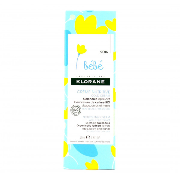 Crème nutritive cold cream - Klorane Hydratant et nourrissant 40 ml