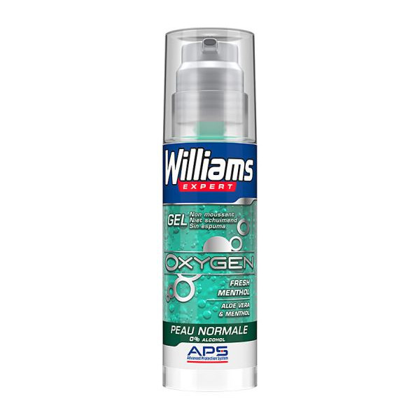 Gel non moussant oxygen - Williams Rasage et soin barbe 150 ml