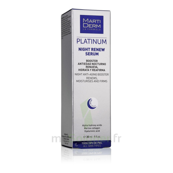 Platinum Night Renew Serum - Martiderm Soin Anti-âge et anti-rides 30 ml