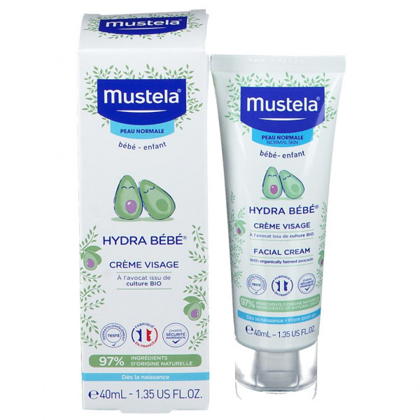 Hydra Bébé Crème Visage - Mustela Soin hydratant et nourrissant 40 ml