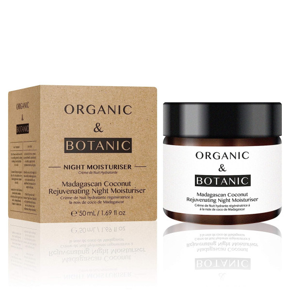 Crème De Nuit Hydratante Régénératrice À La Noix De Coco De Madagascar - Organic & Botanic Soin hydr