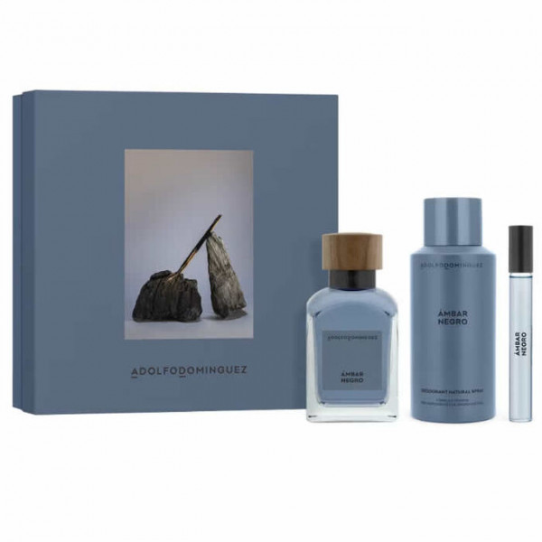 Ámbar Negro - Adolfo Dominguez Coffret Cadeau 130 ml