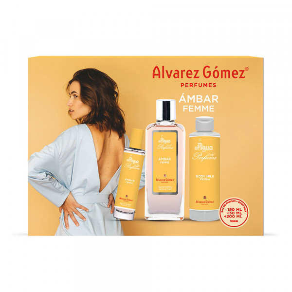 Agua de perfume Ámbar femme - alvarez gomez coffret cadeau 180 ml