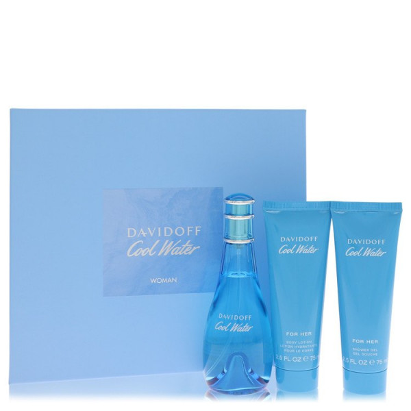 Cool water pour femme - davidoff coffret cadeau 100 ml